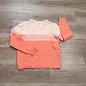 Joe Fresh Coral and Peach Hombre Sweater Pullover Women's M